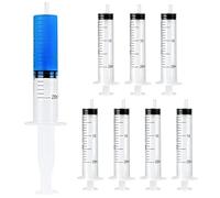 Sinofort 8 Pack 20ml Plastic Syringes, Feeding Syringe Without Needle for Feeding Pets Plant Watering Measuring Liquid Scientific Labs