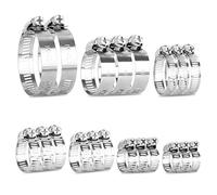Sinofort Stainless Steel Jubilee Clips Assorted 20 Pcs Hose Clamp Set 6-51mm Silver Adjustable Pipe Clips