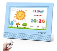 SINOIDEAS Calendar Memory Loss Day Clock with Digital Photo Frame, Extra Large Non-Abbreviated Day & Month