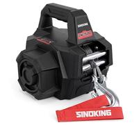 SINOKING 1500 LB Portable Winch, Drill Winch with Universal Drill Fitment, 40 ft Synthetic Rope, Free-Spool Clutch, 360° Swivel Hook for ATV, Farm, Rescue and Trailer Use