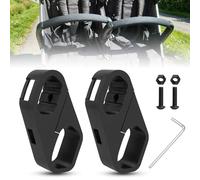 SINOLUXE 2 Pack Front Bumper Bar Adapter for Thule Urban Glide 2 Double Jogging Stroller, Converts Two Single Bumper Bars to Double Stroller, Easy Tool-Free Install (Black)