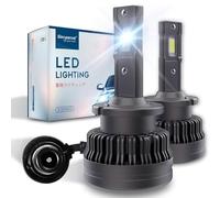 Sinoparcel D2S LED Headlight Bulb, 6000K Cool White, High Brightness | HID Xenon to LED Upgrade, Bright & Long Lifespan, Plug and Play, Suitable for 66240 85122 85122XV2C1, P32d-2, Pack of 2