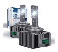 Sinoparcel D3S LED Headlight Bulb, 6000K Cool White, High Brightness | HID Xenon to LED Upgrade, Bright & Long Lifespan, Plug and Play, Suitable for 62340 42302 42403, PK32d-5, Pack of 2