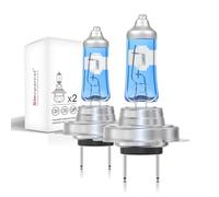 Sinoparcel Enhanced H7 Headlight Bulb, 20% Brighter and 9% Whiter than Standard H7 Bulbs, 3500K Neutral White, 12V 55W, Pack of 2