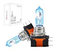 Sinoparcel H15 Headlight Bulb, Clear Visibility, 3500K Neutral White | Improved Road Visibility & Lifespan, High Beam & DRL, OEM Replacement, PGJ23t-1 Base, 12V 55W/15W, Pack of 2