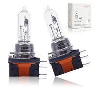 Sinoparcel H15 Headlight Bulb, OEM Replacement, Standard 3200K Warm White | 12V 55W for High Beam, 15W for DRL, PGJ23t-1 Base, Pack of 2