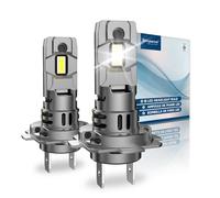 Sinoparcel H7 LED Headlight Bulb, Super Bright Cool White H7 Headlight Bulb for Low/High Beam Headlamp, Fog Light, with Cooling Fan, Canbus Error Free, IP67, Pack of 2