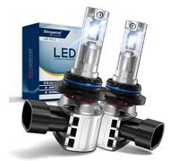 Sinoparcel HIR2 9012 LED Headlight Bulb with Cooling Fan, 20000LM 6500K Cool White High and Low Beam Super Bright Halogen Replacement, IP67, Pack of 2