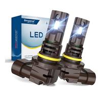 Sinoparcel Premium HB3 9005 LED Headlight Bulb(Pro), 800% Brighter, 6500K Bright White HB3 9005 High Beam Headlight Bulb with Cooling Fan, Pack of 2