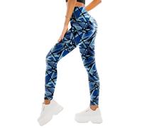 SINOPHANT High Waisted Leggings for Women - Full Length Capri Buttery Soft Yoga Pants for Workout Athletic, Geometric a, Small / Medium