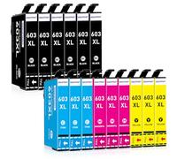 SINOPRINT 15 Pack 603XL Ink Cartridges Multipack Replacement for Epson 603 XL for Expression Home XP-3100 XP-4100 XP-2100 XP-2105 XP-3105 XP-4105 Workforce WF-2810 WF-2830 WF-2835 WF-2850