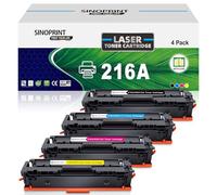SINOPRINT 216A Toner Cartridges Compatible with HP 216A Multipack for Color Laserjet Pro MFP M183fw M182n M182nw M155a M155nw W2410A W2411A W2412A W2413A(with Chip, Black Cyan Magenta Yellow)