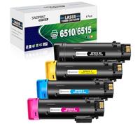 SINOPRINT 4 Colors 6510 6515 Toner Cartridges High Yield | Compatible for Xerox Phaser 6510 Toner 6510dn 6510n 6510dni WorkCentre 6515 6515dn 6515dni 6515dnw 6515n 6515nw Printer