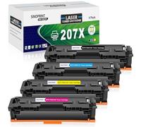 SINOPRINT 4 Pack (with Chip) 207X Toner Cartridge Multipack for HP 207X 207A Toner for Color Laserjet Pro MFP M283fdw M255dw M282nw M283fdn M255nw M283 M255 M282 W2210X W2211X W2212X W2213X