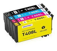 SINOPRINT 408XL Ink Cartridges Compatible with Epson 408 408L 408XL Ink for Epson WorkForce Pro WF-C4310 WF-C4810 WF-C4310DW WF-C4810DTWF WFC4310 WFC4810(1 Black 1 Cyan 1 Magenta 1 Yellow)