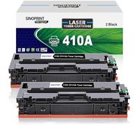 SINOPRINT 410A Black Toner Compatible for HP CF410A 410X CF410X, 2 Black