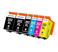 SINOPRINT 6 Pack 202XL Ink Cartridges for Epson XP-6100 Printer Ink Cartridges Compatible with Epson Expression Premium XP-6100 XP-6105 XP-6000 XP-6005