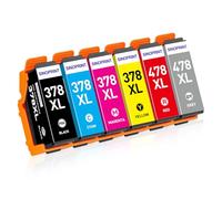SINOPRINT 6-Pack Compatible 378XL 478XL Ink Cartridges for Epson XP-15000 | Compatible for Epson 378 XL 478 XL for Expression Photo HD XP-15000 XP15000 Printer (Black, Red, Grey, Cyan, Magenta, Yellow)