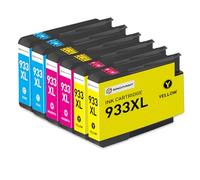 SINOPRINT 933XL Colour Ink Cartridges Replacement for HP 932XL 933XL Ink Cartridges for HP Officejet 6600 7510 7110 6100 7612 6700 7600 7610(2 Cyan, 2 Magenta, 2 Yellow)