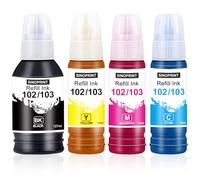 SINOPRINT Compatible 104 Ink Compatible with Epson 104/103/102 Ink Bottle | for Epson Ecotank ET-2810 ET-2812 ET-2820 ET-2830 ET-2860 ET-2861 ET-2850 ET-2856 ET-3850 ET-4850 ET-4800 ET-2710 ET-2750