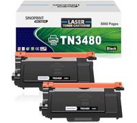 SINOPRINT Compatible Brother TN3480 TN3430 TN-3480 TN-3430 Replacement for Brother HL-L5100DN HL-L5200DW MFC-L5750DW MFC-L5700DW HL-L6400DW HL L5100DN L5200DW MFC L5750DW HL-L5000D, 2 Black