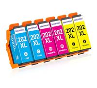 SINOPRINT Compatible for Epson 202XL 202 XL Colour Ink Cartridges, 6-Pack