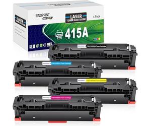 SINOPRINT Compatible for HP 415A 415X Toner Cartridge Multipack for Color Laserjet Pro MFP M479fdw Toner M479dw M479fnw M479fdn M454dw M454dn W2030A W2031A W2032A W2033A-No Chip