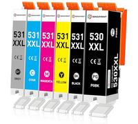 SINOPRINT PGI-530 CLI-531 XXL Ink Cartridges for Canon 530XXL 531XXL | PGI530 CLI 531 Compatible for Canon Pixma TS8750 TS8751 TS-8750 TS-8751(6-Pack, PGBK/Black/Cyan/Magenta/Yellow/Grey)