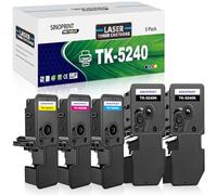 SINOPRINT TK-5240 Toner Compatible for Kyocera TK5240 TK-5240K TK-5240C TK-5240M TK-5240Y for Kyocera Ecosys M5526cdw M5526cdn P5026cdw P5026cdn(5-Pack)