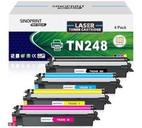 SINOPRINT TN248XL TN-248XL Toner Cartridges Compatible for Brother TN248 for Brother MFC-L3760CDW DCP-L3520CDWE DCP-L3520CDW DCP-L3560CDW MFC-L8390CDW MFC-L3740CDWE MFC-L3740CDWE (4 Pack)