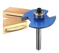 Sinoprotools Biscuit Jointer Router Bit, 1/4 Inch Shank, Slot Cutter Router Bit, 2 Wings, Wood Cutter Slot, for DIY Woodworking (Blue, 20#)