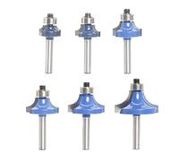 Sinoprotools Roundover Router Bits,6pcs Edge Forming Router Bit Set,Corner Rounding Router Bits 1/4 Inch shank, Radius - 1/8" 3/16" 1/4" 5/16" 3/8" 1/2"