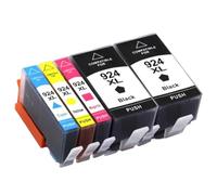 SINOSCOGO Ink Cartridge 924E 924XL 924 With Printer Supplies OfficeJet Pro 8135e 8134e 8132e 8122e 8124e 8125e 8120e 8130e(C M Y BK BK)