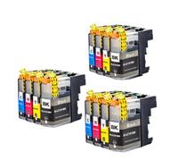 SINOSCOGO Printer Supplies LC101 LC103 DCP-J152W MFC-J245 MFC-J285DW MFC-J450DW MFC-J470DW(3 set 12 PCS)