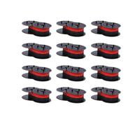 SINOSCOGO Twin Spool Calculator Ribbon 2x Black With Printer Supplies NuKote BR80c Dataproducts R3027 Porelon(12PK Black Red GR24)