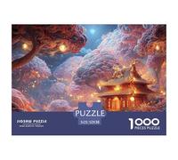 Sinoshow_24085_3d_cartoon_a_magical_forest_with_purple_trees_an_2253ffe7-b392-41ec-92eb-4ac322ca3f8a_2 1000 Pieces Jigsaw Fun Challenging & Brainteasing Puzzle Game, Stress Releasing Family Game, Bir