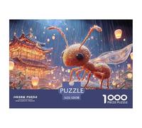 Sinoshow_24085_3d_cute_ant_under_a_leaf_in_the_rain_chibi_style_16ff8e95-00e8-4752-8e75-5d7fa7f18093_4 1000 Pieces Puzzles Impossible Hard Difficult Jigsaw Puzzle, Stress Releasing Family Game, Famil
