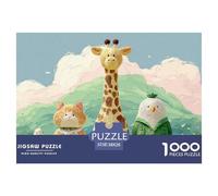 Sinoshow_24085_3d_illustration_of_cute_giraffe_cat_and_bird_cha_1d399ff3-bfad-4080-bb6c-423721fb3396_1 1000 Pieces Jigsaw Fun Challenging & Brainteasing Puzzle Game, Unique Challenging Educational To