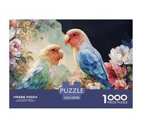 Sinoshow_24085_3d_painting_of_two_parrots_in_love_surrounded_by_e4c02bee-72e0-430f-9357-c4f1737de358_4 1000 Pieces Puzzles Impossible Hard Difficult Jigsaw Puzzle, Vibrant Imagery, Fam