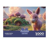 Sinoshow_24085_3d_render_of_a_cute_pink_donkey_in_a_field_with__a9a2360e-0d71-4b9e-8d79-8c30a2ad5747_3 1000 Pieces Puzzles Impossible Hard Difficult Jigsaw Puzzle, Vibrant Imagery, Bir