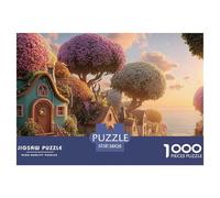 Sinoshow_24085_3d_render_of_cute_houses_on_a_beach_road_sunset__a877a111-2114-4697-bcfc-e7ebd3be0ce6_3 1000 Pieces Jigsaw Fun Challenging & Brainteasing Puzzle Game, Vibrant Imagery, B