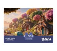 Sinoshow_24085_3d_render_of_cute_houses_on_a_beach_road_sunset__a877a111-2114-4697-bcfc-e7ebd3be0ce6_2 1000 Pieces Puzzles Impossible Hard Difficult Jigsaw Puzzle, Stress Releasing Family Game, Birth