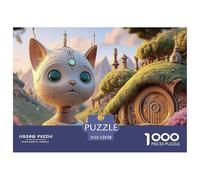 Sinoshow_24085_3d_rendering_of_an_ai_robot_with_cat_head_in_the_043d0919-62bc-4475-9d26-4c2f3cf028e2_1 1000 Pieces Jigsaw Fun Challenging & Brainteasing Puzzle Game, Vibrant Imagery, F
