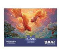 Sinoshow_24085_3d_rendering_of_gold_koi_fish_with_golden_text_2_0fcc76a7-9f99-4e6b-8cd9-fed502bab11d_2 1000 Pieces Jigsaw Fun Challenging & Brainteasing Puzzle Game, Vibrant Imagery, F