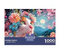 Sinoshow_24085_a_beautiful_cat_with_rainbow-colored_fur_adorned_d8a01e05-d56b-487d-8e35-68388ae2f997_2 1000 Pieces Puzzles Impossible Hard Difficult Jigsaw Puzzle, Unique Challenging Educational Toys