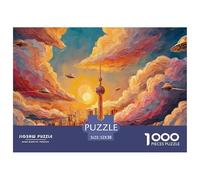 Sinoshow_24085_a_beautiful_city_skyline_with_the_shanghai_tower_7ba4d060-1f59-4581-bb6d-a6037f72f7a6_3 1000 Pieces Jigsaw Impossible Hard Difficult Puzzle Game, Stress Releasing Family Game, Birthday