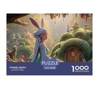 Sinoshow_24085_a_beautiful_elf_woman_with_rabbit_ears_dressed_i_5455d365-f19b-4e64-9d54-6d999ef9ed6b_4 1000 Pieces Jigsaw Fun Challenging & Brainteasing Puzzle Game, Unique Challenging Educational To