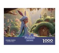 Sinoshow_24085_a_beautiful_elf_woman_with_rabbit_ears_dressed_i_5455d365-f19b-4e64-9d54-6d999ef9ed6b_4 1000 Pieces Puzzles Challenging And Educational Jigsaw Puzzle, Unique Challenging Educational To