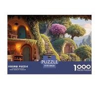 Sinoshow_24085_a_beautiful_fantasy_cave_house_in_the_mountains__d52c1ea5-5f54-4e91-acb4-9e3ba6d2c7ae_4 1000 Pieces Jigsaw Fun Challenging & Brainteasing Puzzle Game, Stress Releasing Family Game, Fam