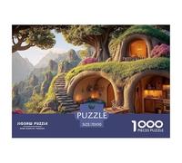 Sinoshow_24085_a_beautiful_fantasy_cave_house_in_the_mountains__d52c1ea5-5f54-4e91-acb4-9e3ba6d2c7ae_2 1000 Pieces Jigsaw Fun Challenging & Brainteasing Jigsaw Puzzle, Stress Releasing Family Game, B